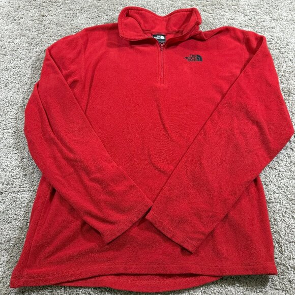 The North Face Glacier Fleece Jacket Quarter Outdoors Winter Basic Zip Mens M - Picture 1 of 7